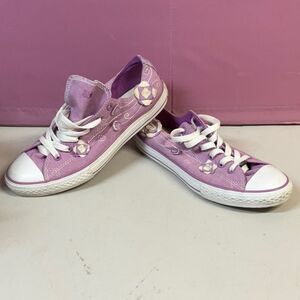 Converse 5 junior purple floral